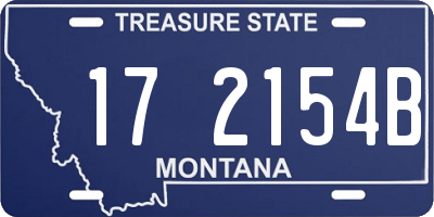 MT license plate 172154B