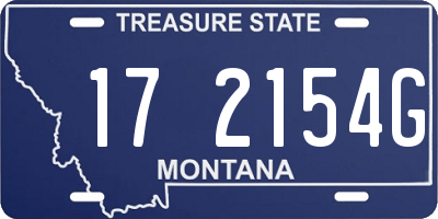 MT license plate 172154G