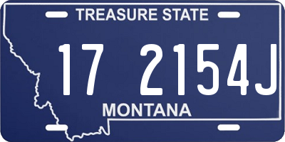 MT license plate 172154J