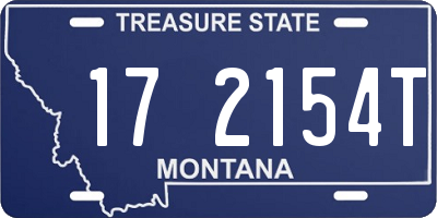 MT license plate 172154T
