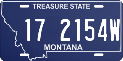 MT license plate 172154W
