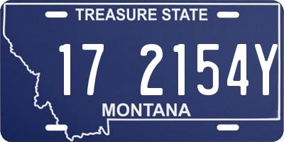 MT license plate 172154Y