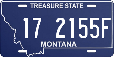 MT license plate 172155F