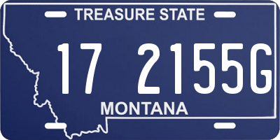 MT license plate 172155G