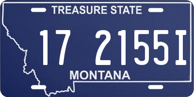 MT license plate 172155I