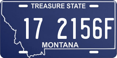 MT license plate 172156F