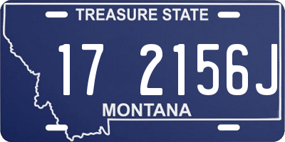 MT license plate 172156J
