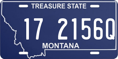 MT license plate 172156Q