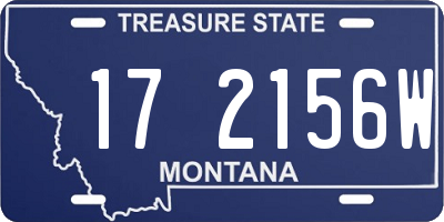 MT license plate 172156W