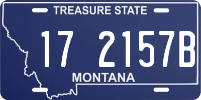 MT license plate 172157B