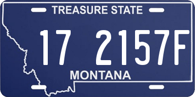 MT license plate 172157F