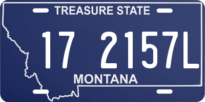 MT license plate 172157L
