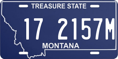 MT license plate 172157M