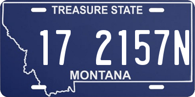 MT license plate 172157N