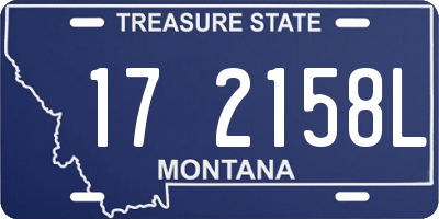 MT license plate 172158L