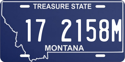 MT license plate 172158M