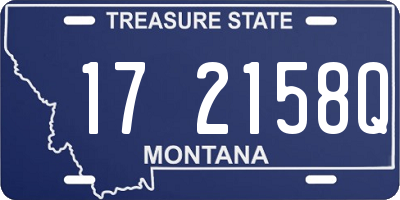 MT license plate 172158Q