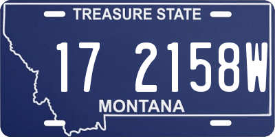MT license plate 172158W