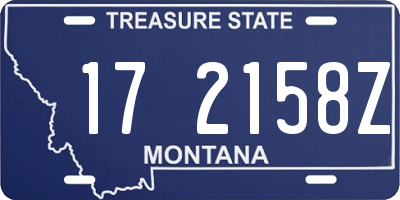 MT license plate 172158Z