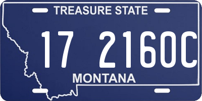 MT license plate 172160C