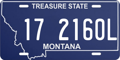 MT license plate 172160L