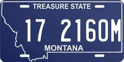 MT license plate 172160M