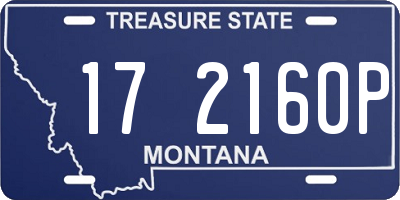 MT license plate 172160P