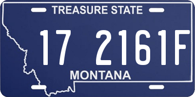 MT license plate 172161F