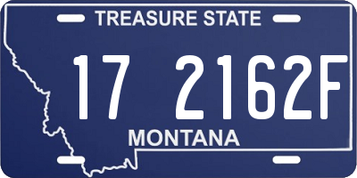 MT license plate 172162F