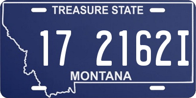 MT license plate 172162I