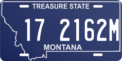 MT license plate 172162M