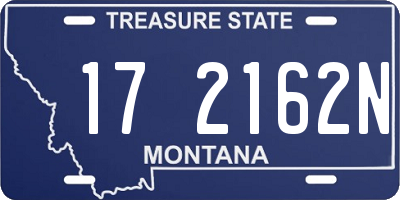 MT license plate 172162N