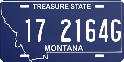 MT license plate 172164G