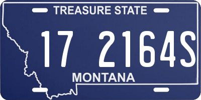 MT license plate 172164S