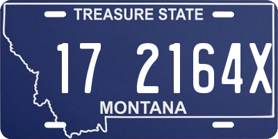 MT license plate 172164X