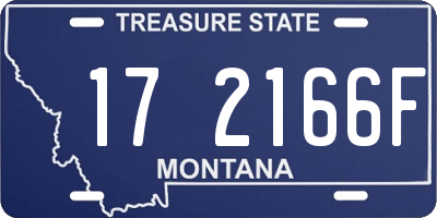 MT license plate 172166F