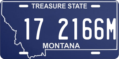MT license plate 172166M