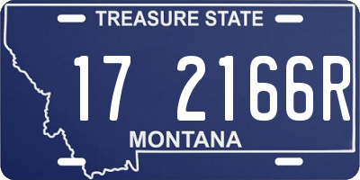 MT license plate 172166R