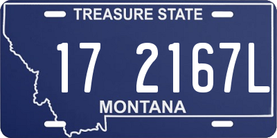 MT license plate 172167L