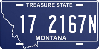 MT license plate 172167N