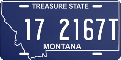 MT license plate 172167T