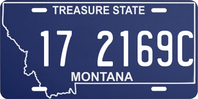 MT license plate 172169C