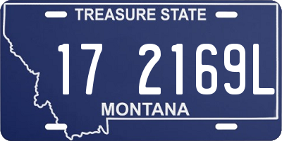 MT license plate 172169L