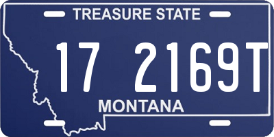 MT license plate 172169T