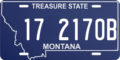 MT license plate 172170B