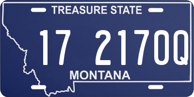 MT license plate 172170Q