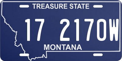 MT license plate 172170W