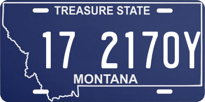 MT license plate 172170Y