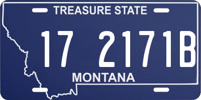 MT license plate 172171B