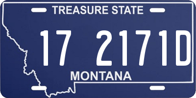 MT license plate 172171D